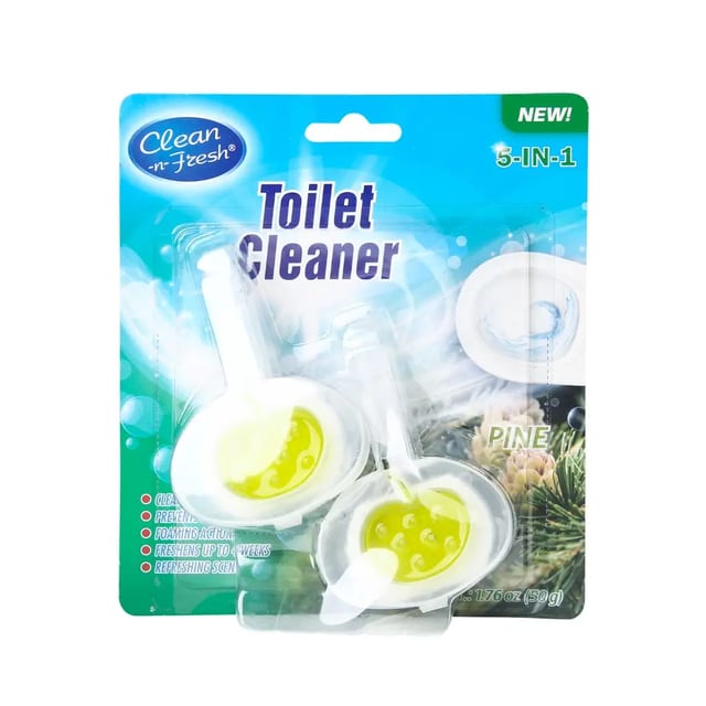 Apple Shape Toilet Cleaner Block 2-Pack 2In1 (A) 3 Ass, Toilet Rim Block