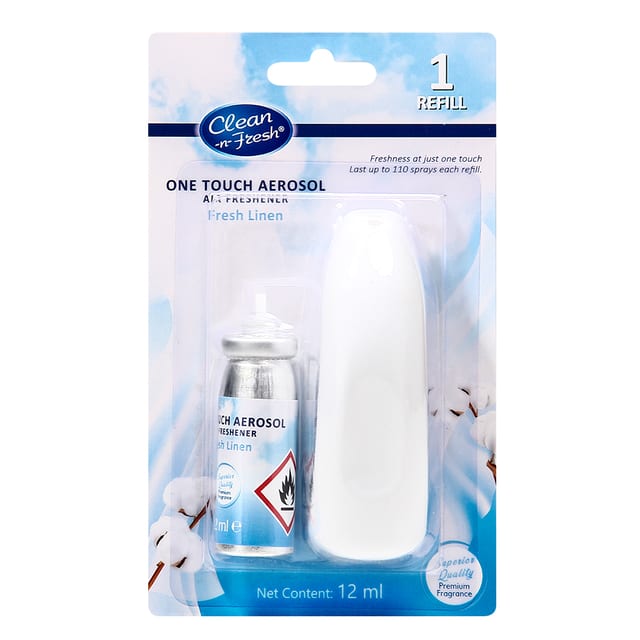 One Touch Aerosol Air Freshener Fresh Linen