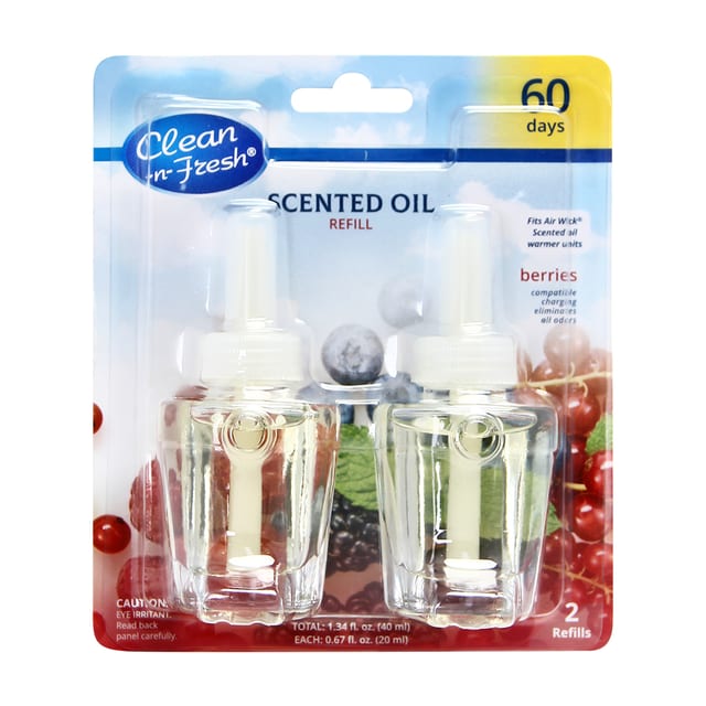 Plug In Air Fresheners Universal Scented Oil Refills Berries 2pack