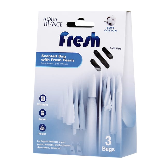 Scented Bag with Fresh Pearls Soft Cotton 3pack