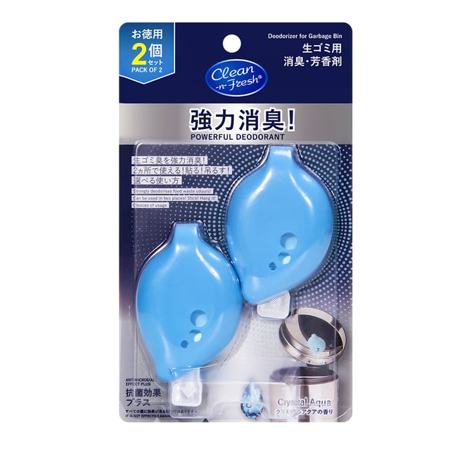 Garbage Bin Deodorizer Crystal Aqua 2pack