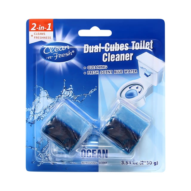 Dual-Cubes Toilet Cleaner Ocean 2pack
