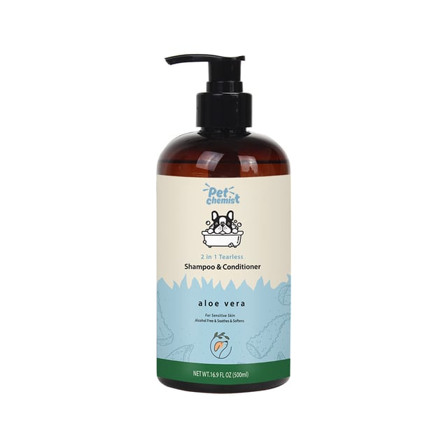 Pets Tearless 2-In-1 Shampoo Conditioner Aloe 500ml