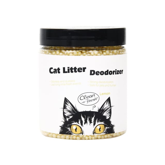 Cats Litter Silicone Beads Air Freshener Jar Lemon 200g