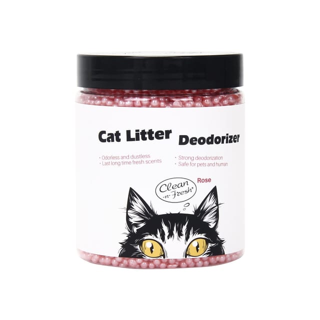 Cats Litter Silicone Beads Air Freshener Jar Rose 200g