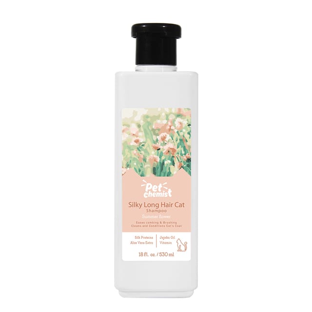 Silky Long-Hair Cat Shampoo Flower 530ml